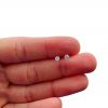 Silver Stud Earrings 4mm - Image 4