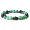 Green stripe stone bracelet