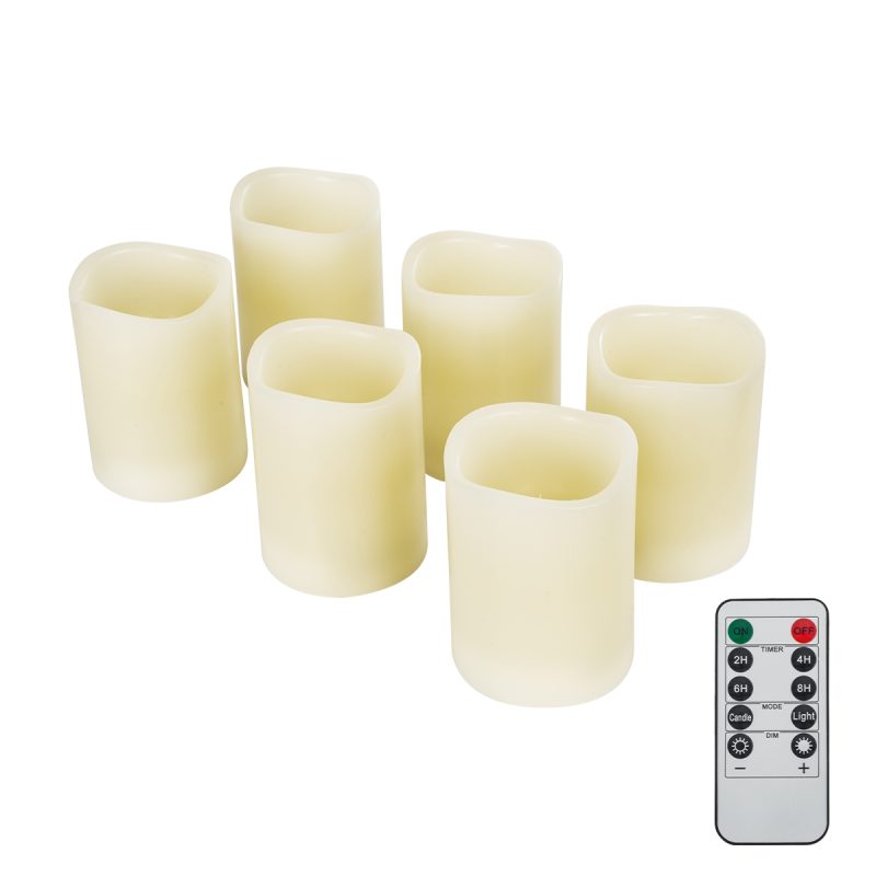 6 LED Candles  with Remote Control Flickering Candles