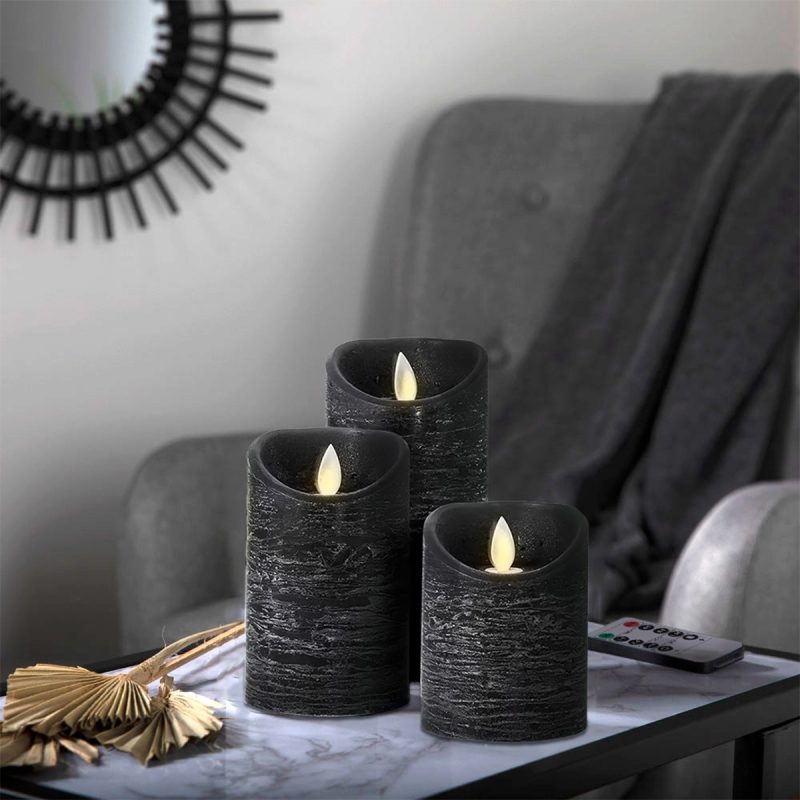 SET of 3 Decorative Realistic LED Paraffin Candles - Image 3