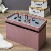 Pink Foldable Storage Bench