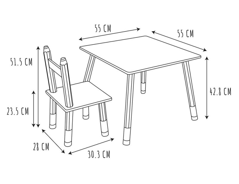 Table and chairs set Crayon Home Deco Kids - Image 10