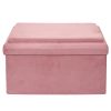 Pink Foldable Storage Bench - Image 2