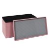 Pink Foldable Storage Bench - Image 4