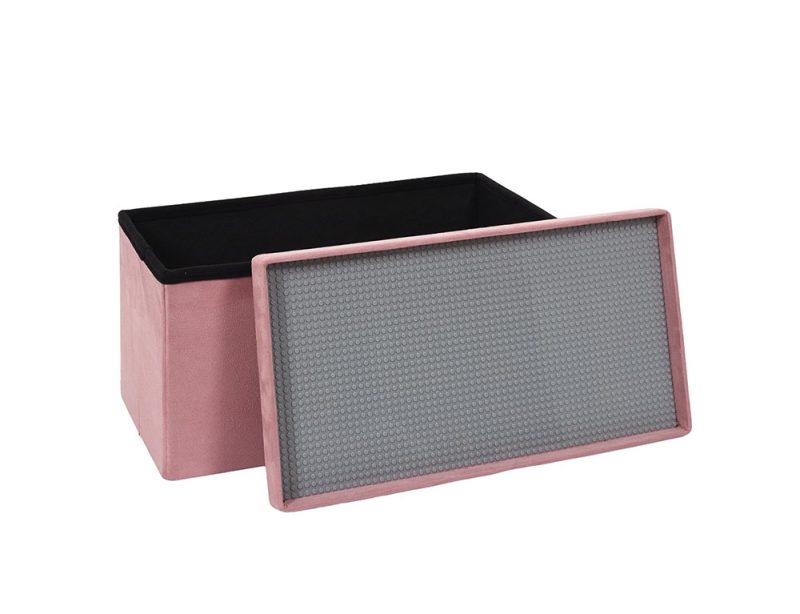 Pink Foldable Storage Bench - Image 4