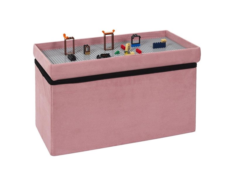 Pink Foldable Storage Bench - Image 5