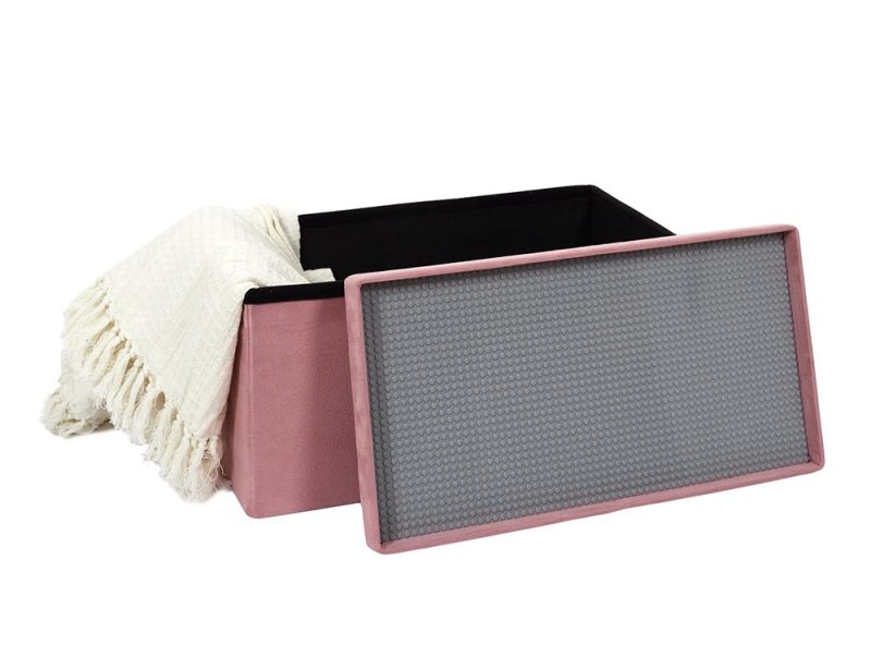 Pink Foldable Storage Bench - Image 6