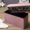 Pink Foldable Storage Bench - Image 8