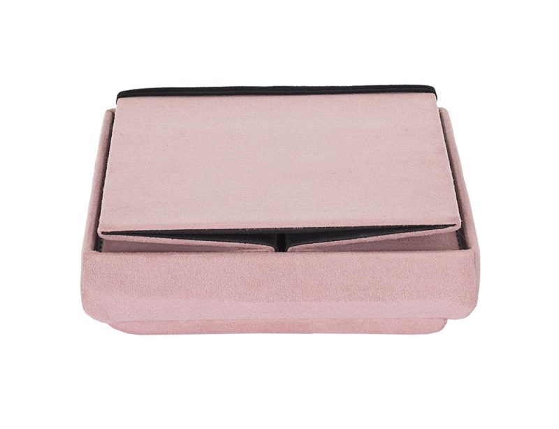 Pink Foldable Storage Pouffe - Image 3