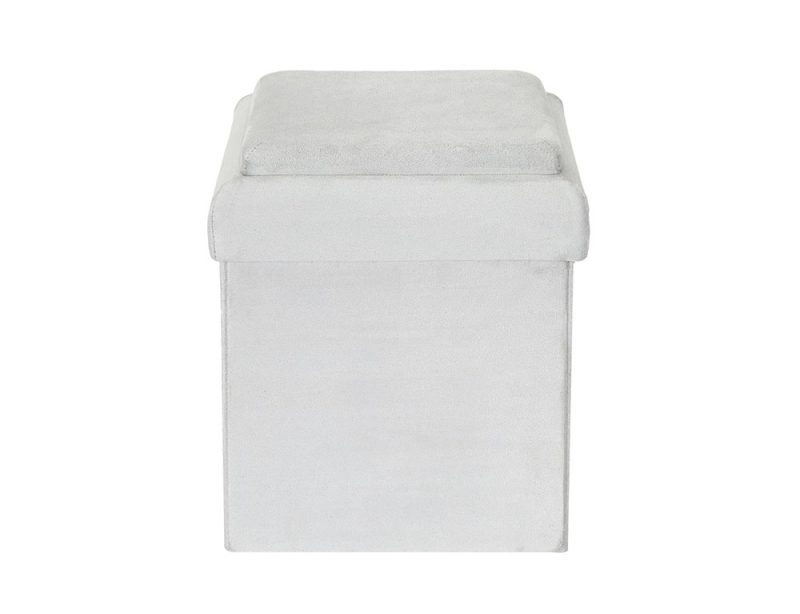 Gray Foldable Storage Pouffe - Image 7