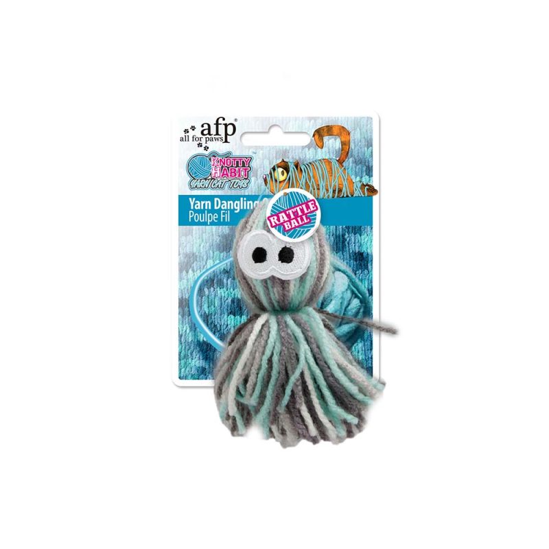 AFP Cat Toy Knotty Habit Yarn Dangling Octopus