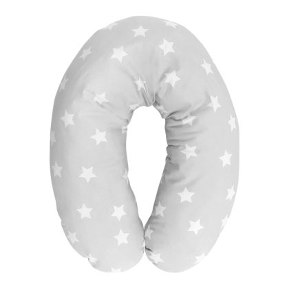 Breastfeeding and pregnancy pillow Lorelli 190cm Grey stars